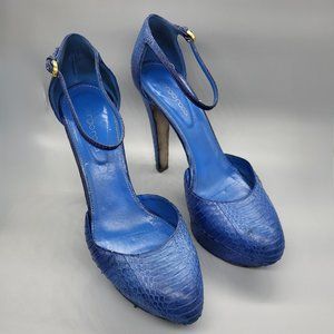 Sergio Rossi Snakeskin Platform Heels